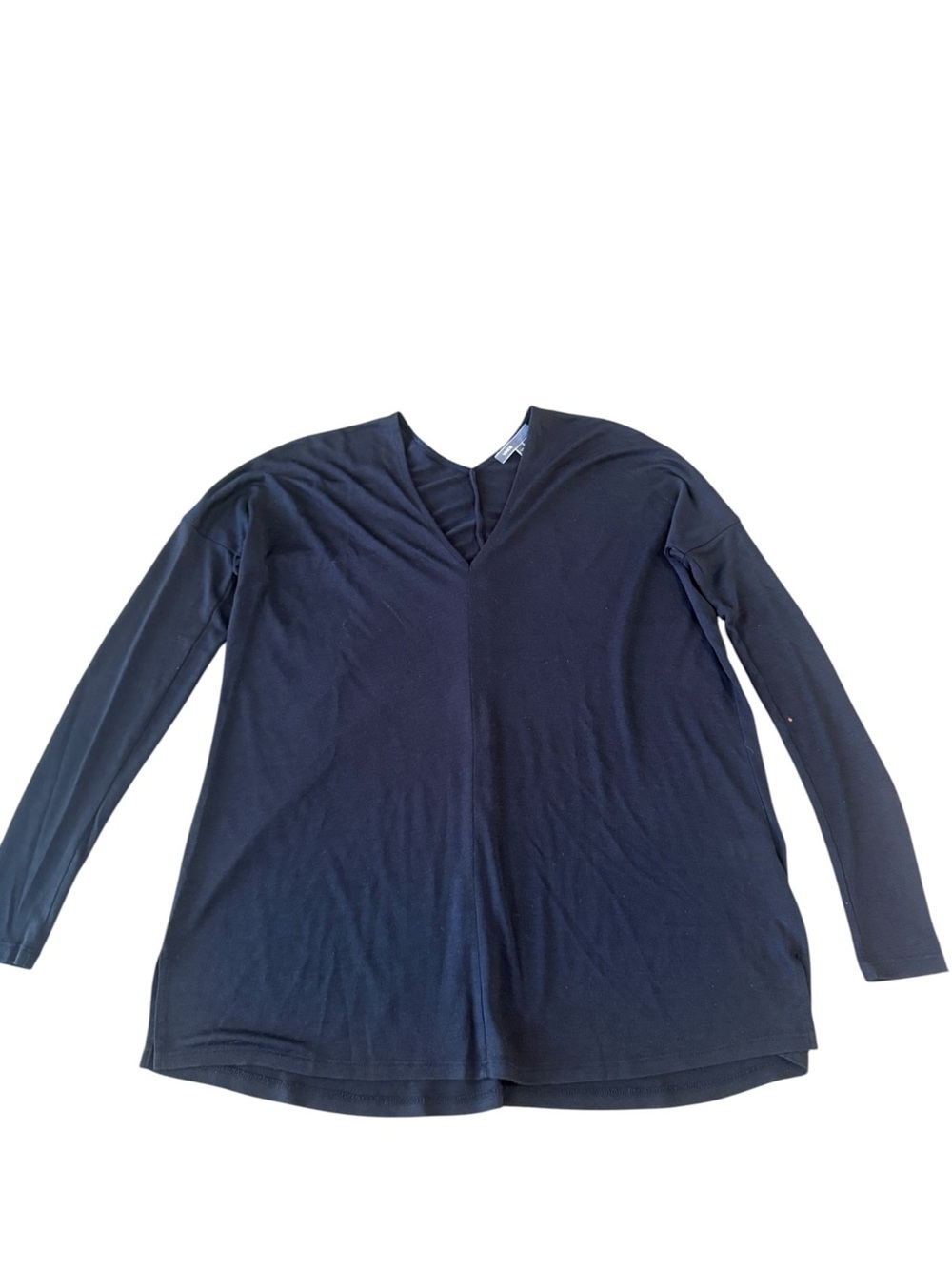 Vince Black V-Neck Longsleeve Shirt Womens Size XS Relaxed Fit